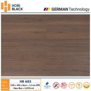 Sàn Gỗ Cốt Đen Hobi Black HB 687