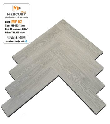 Sàn Gỗ Xương Cá Cốt Đen Mercury Plus MP 62