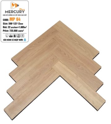 Sàn Gỗ Xương Cá Cốt Đen Mercury Plus MP 64