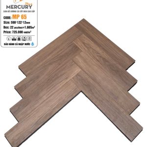 Sàn Gỗ Xương Cá Cốt Đen Mercury Plus MP 65