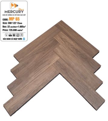 Sàn Gỗ Xương Cá Cốt Đen Mercury Plus MP 65