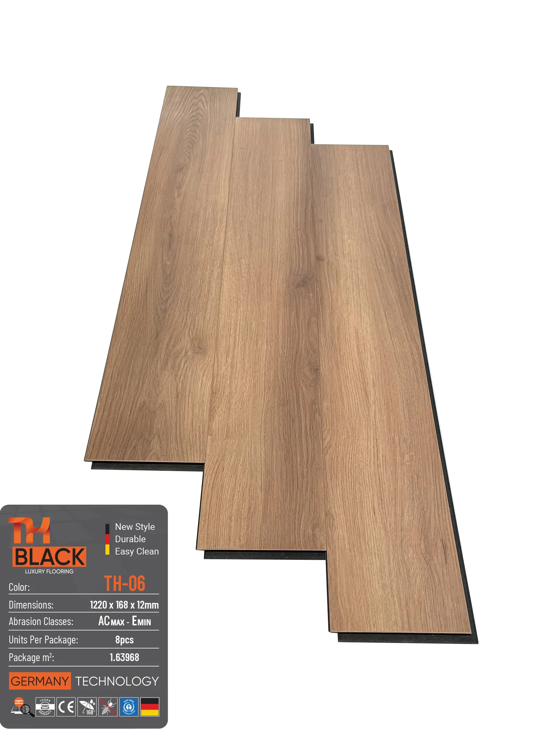 Sàn Gỗ Cốt Đen TH-Black TH-06