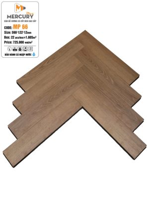 Sàn Gỗ Xương Cá Cốt Đen Mercury Plus MP66